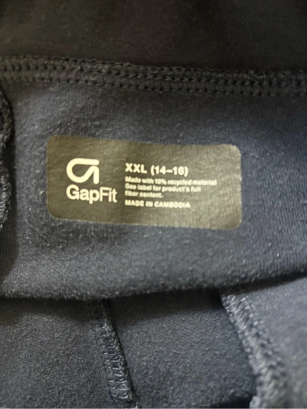 GAP Navy Blue Athletic Drawstring Shorts with Zip Pockets
